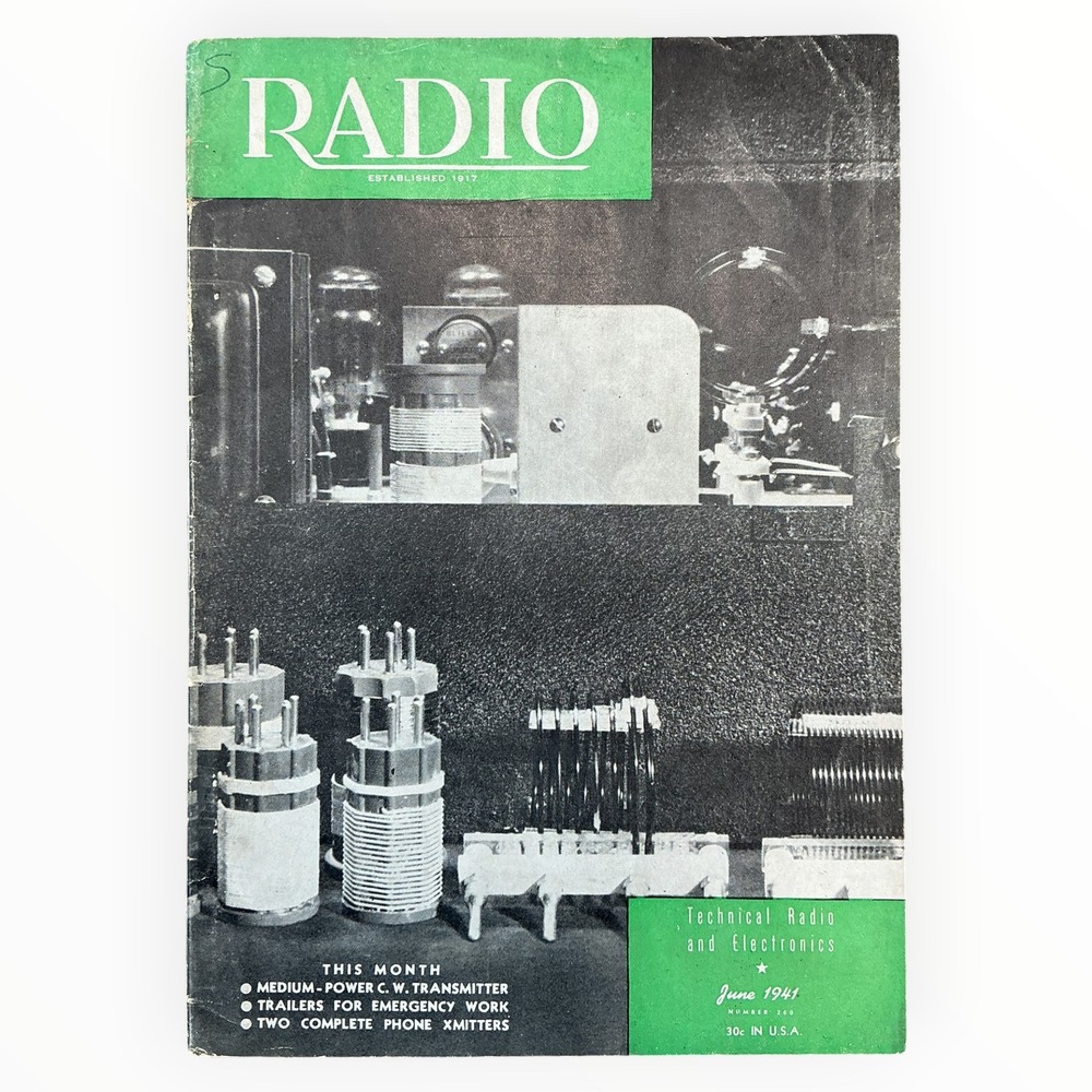 1941 RADIO Technical Radio Electronics Magazine No 260 Ham Amateur Radio WWII